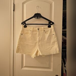 American eagle corduroy stretch mom shorts sz 6 color pastel yellow